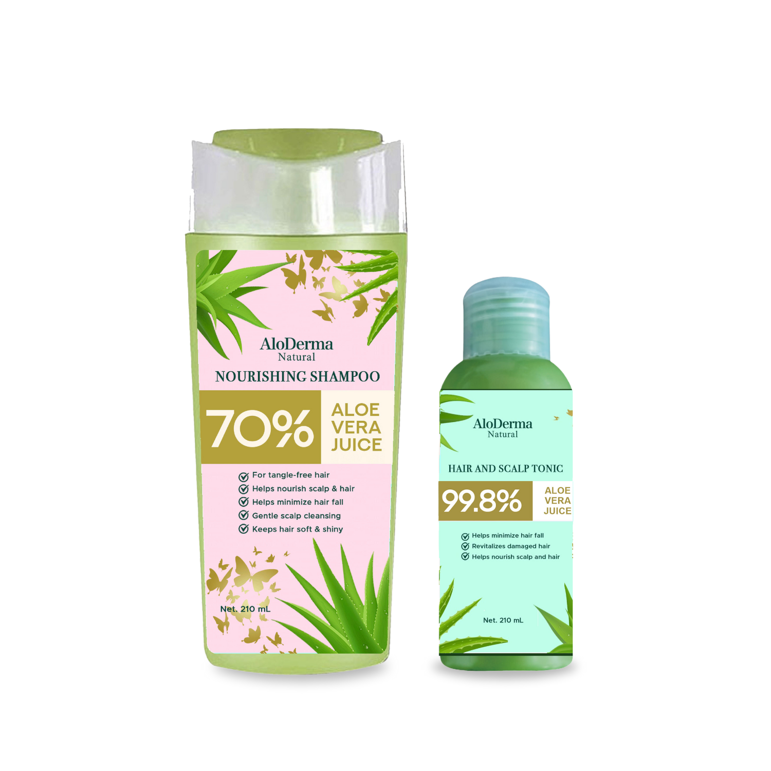 Aloe Shampoo & Hair Tonic Set – Aloderma